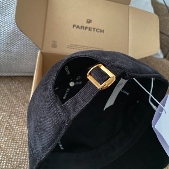 Celine Black Cotton Hats - Picture 4 of 9